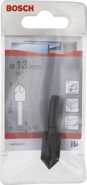 Produktbild Bosch Professional Zubehör Kegelsenker mit Sechskantschaft, 13,0 mm, 90°, 50 mm, 1/4-Zoll (13 mm)