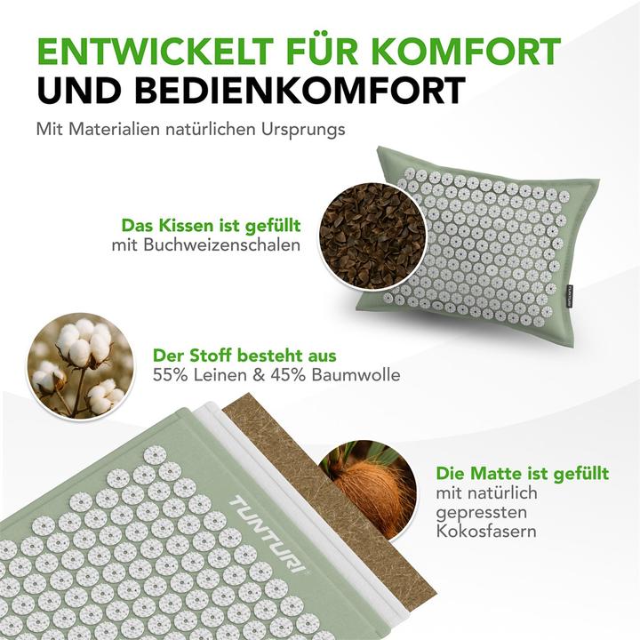 Immagine prodotto Tunturi Akupressurmatte Pro mit Kissen, div.Farben (20 mm)