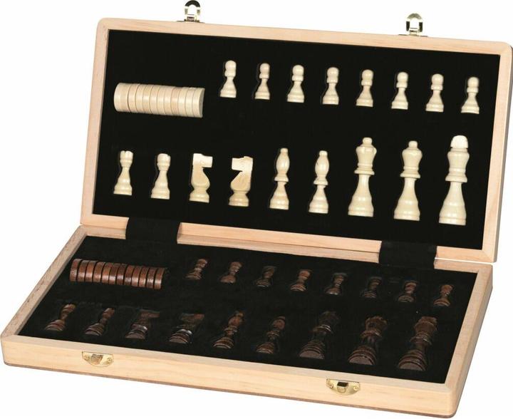 Actual product image Goki Chess/Checkers Game 2in1, magnetic