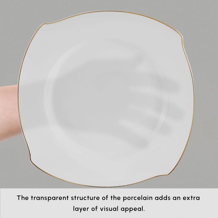 Actual product image Karaca Wave 53-Piece Bone Porcelain Tableware Set (53 pcs.)