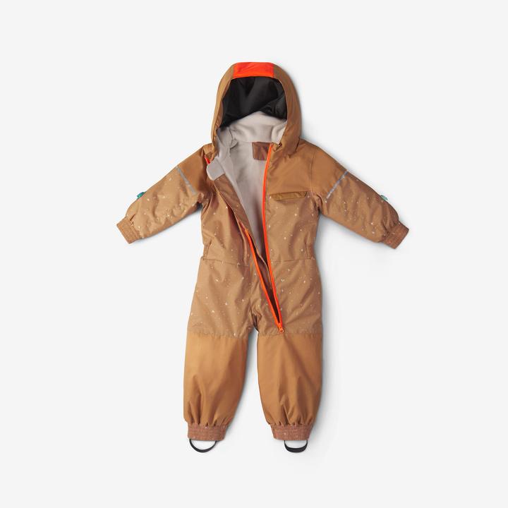 Actual product image Wedze Skioverall Kinder 1 – 5 Jahre warm justierbar - 500 Toddler braun/orange