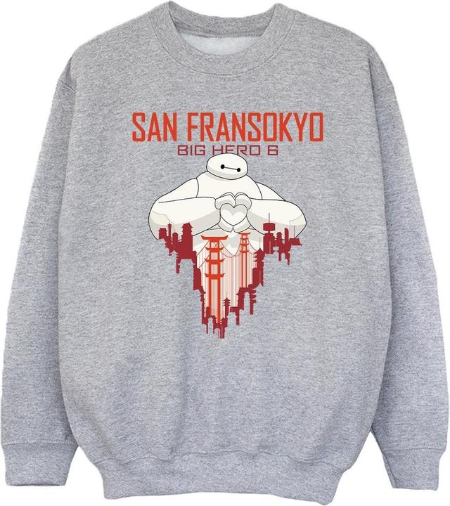 Produktbild Disney Big Hero 6 Baymax San Fransokyo Heart Sweatshirt Mädchen (140, 146)