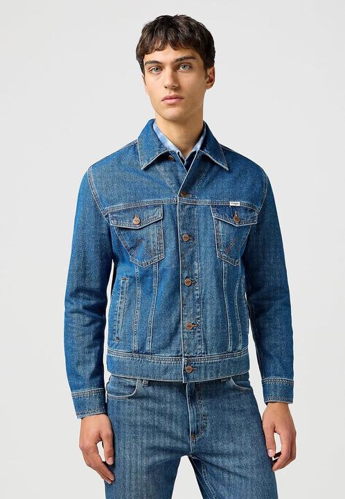 Actual product image Wrangler Classic Denim Jacket, Regular Fit, Machine Washable (XL)