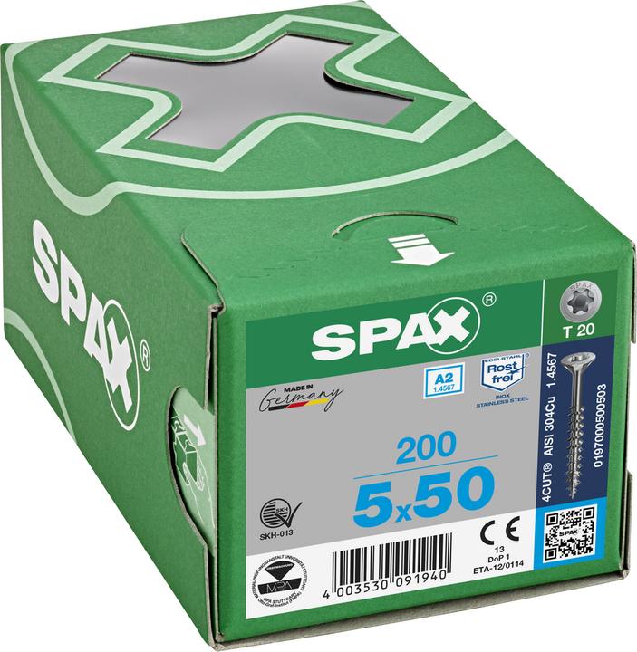 Produktbild Spax A2 Senkmultikopf T-Star Plus T20 Teilgewinde (200 Schrauben pro Stück)