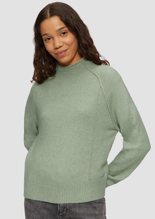Produktbild S.Oliver Strickpullover Melierter Strickpullover mit Stehkragen (M)