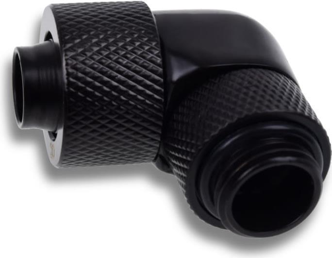 Actual product image Alphacool Icicle 13/10mm Screw-on 90?? Rotatable G1/4 - 4pcs Set Deep Black