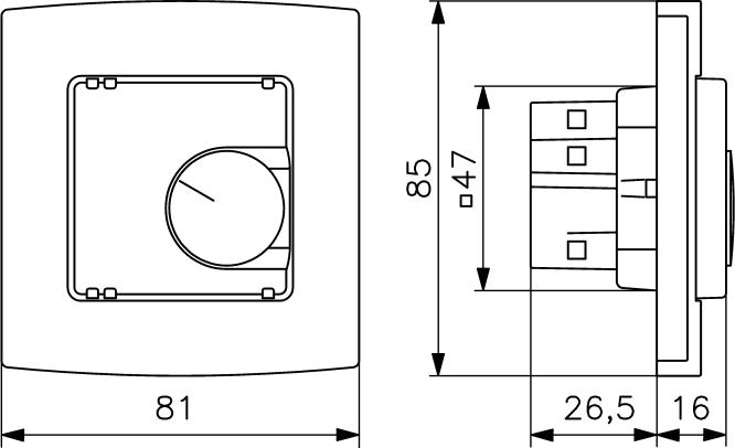 Actual product image ALRE Surface switch hygrostat