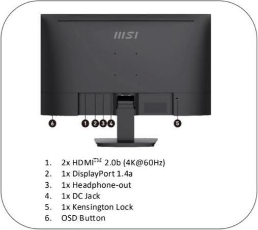 Produktbild MSI PRO MP273U (3840 x 2160 Pixel, 27")