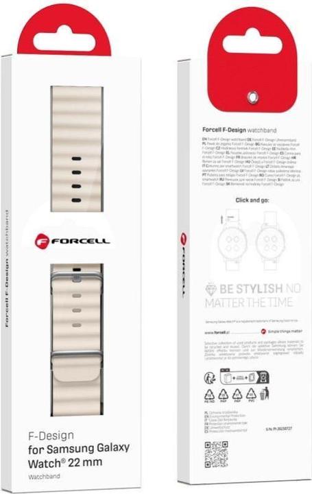 Produktbild Forcell Strap F-DESIGN FS01 strap for SAMSUNG Watch 22 mm star light (Silikon)