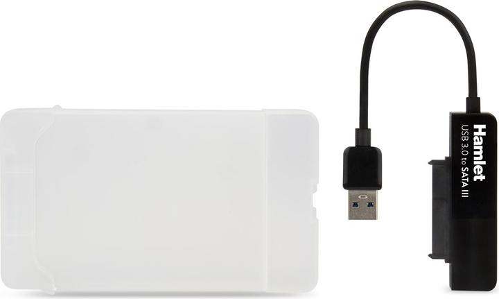 Image du produit Hamlet Adaptateur USB 3.0 vers SATA III pour connecter des disques durs ou des SSD à des PC