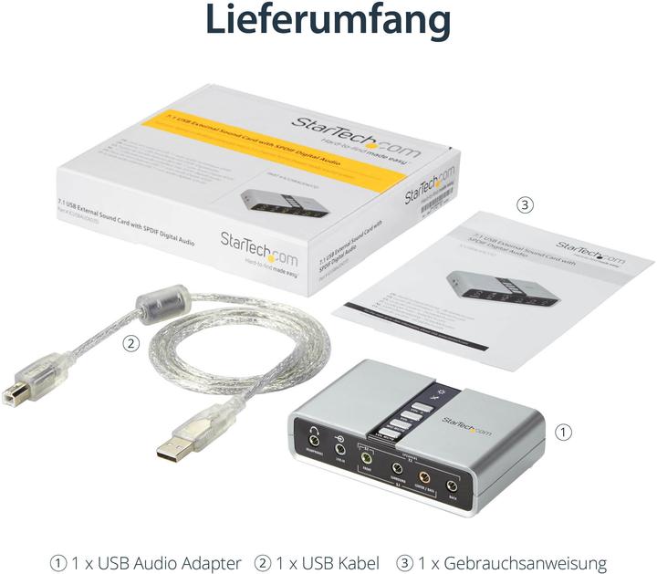 Productafbeelding StarTech 7.1 Kanaals USB Geluidskaart (USB 2.0)