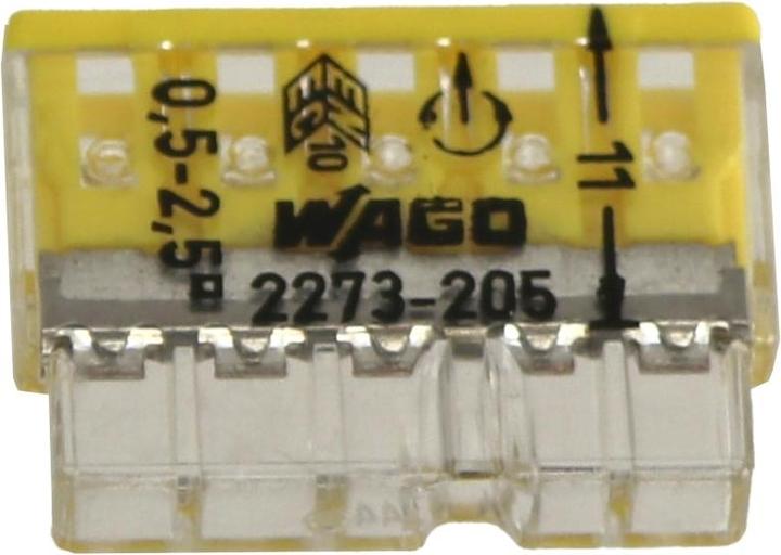 Actual product image Wago Steckklemmen, 273-105, 5-polig, 2,5 mm², 100 Stück