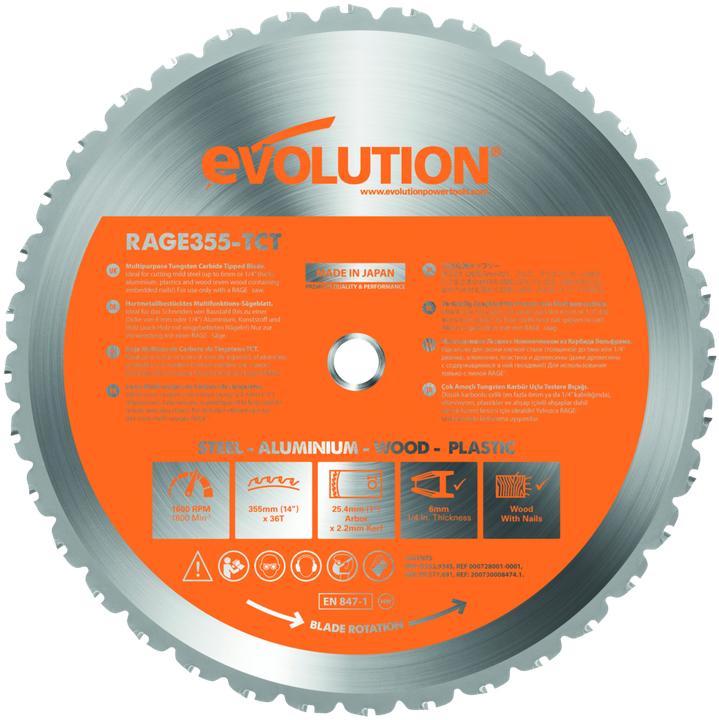 Evolution TCT multifunction saw RAGE 355mm 36z (EVO-355-MULTI)