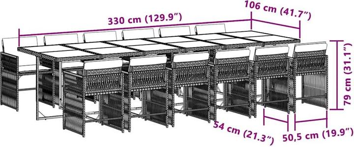 Produktbild vidaXL Garten Essgruppe