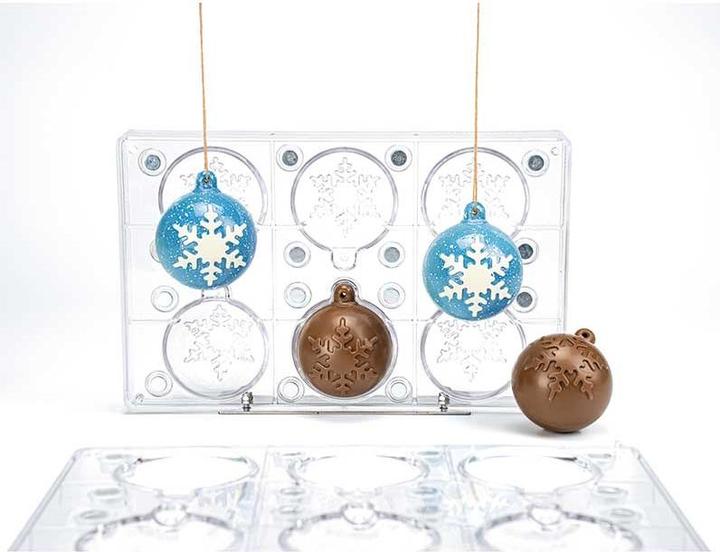 Immagine prodotto Martellato Stampo per cioccolato Palla di Natale con fiocco di neve (7.20 cm)