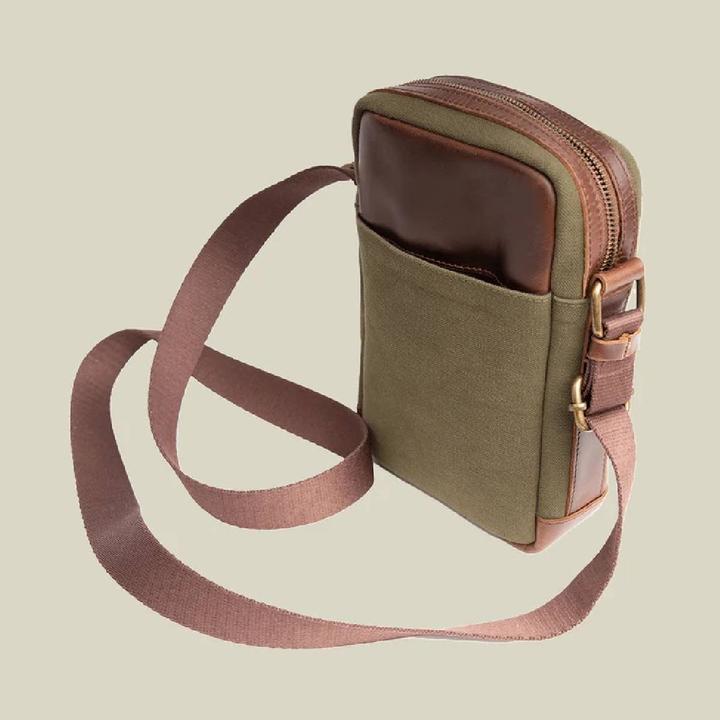 Immagine prodotto Buckle & Seam Canvas Crossbody Bag Runner Grün/Blau