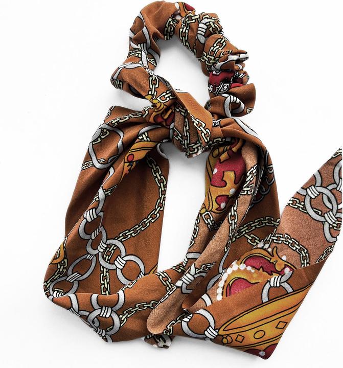 Produktbild Avizar Scrunchie Kettenmuster Halstuch Meredith (Haargummi)