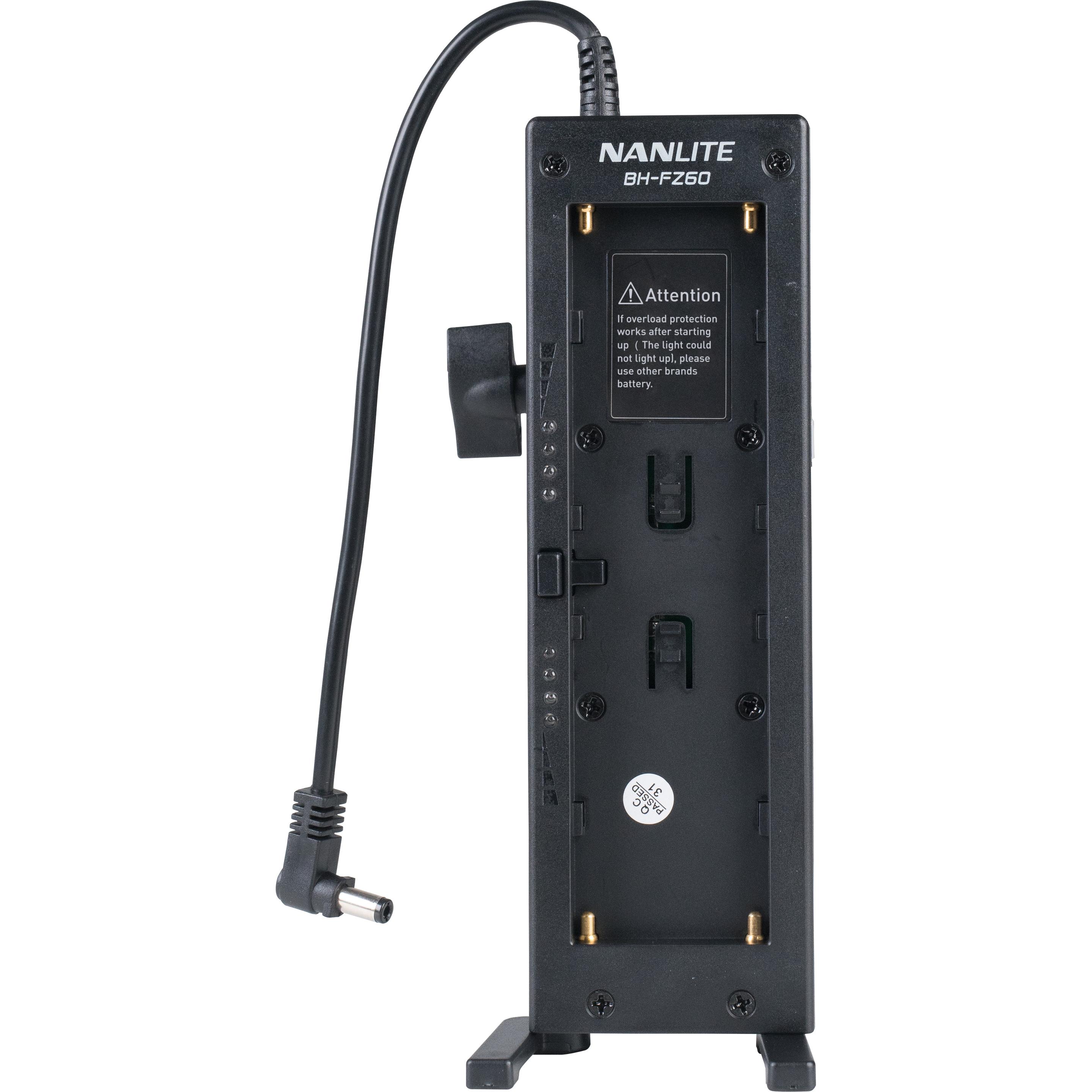 Thumbnail - Nanlite Batteriehalterung NP-F für Forza 60/60B (Batteriegriff, Handgriff), Batteriegriff, Schwarz