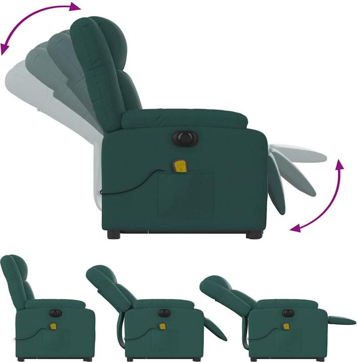 Actual product image vidaXL Electric massage chair with stand-up aid fabric