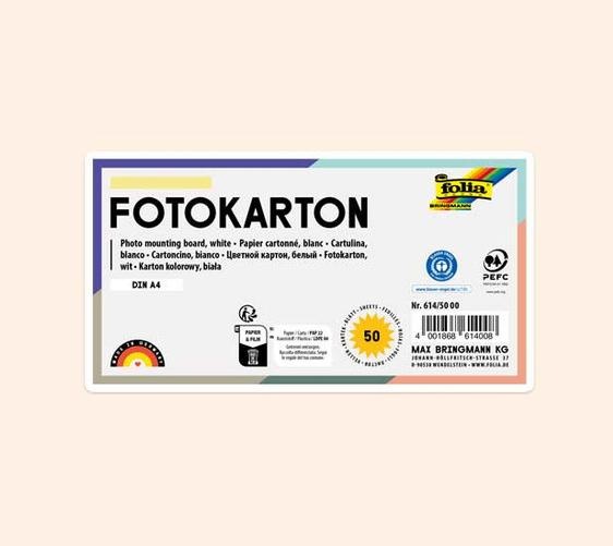 Productafbeelding Folia Fotokarton, DIN A4, 300 g/m2, vel (300 g/m², 50 x)