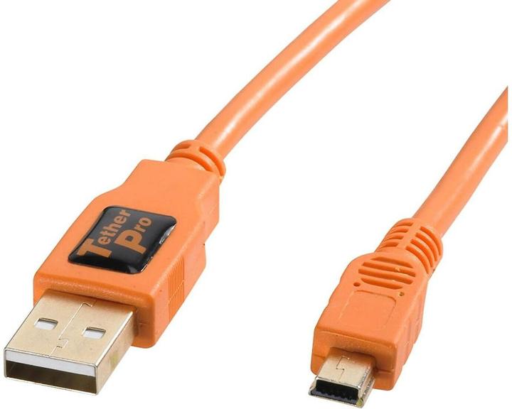 Image du produit Tether Tools TetherPro USB A 2.0 / Mini-USB 5-Pin 30 cm, Orange (0.30 m, USB 2.0)