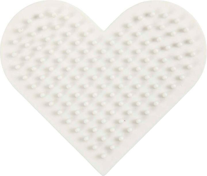 Produktbild Creativ Company Bügelperlen Platten Herz Weiss