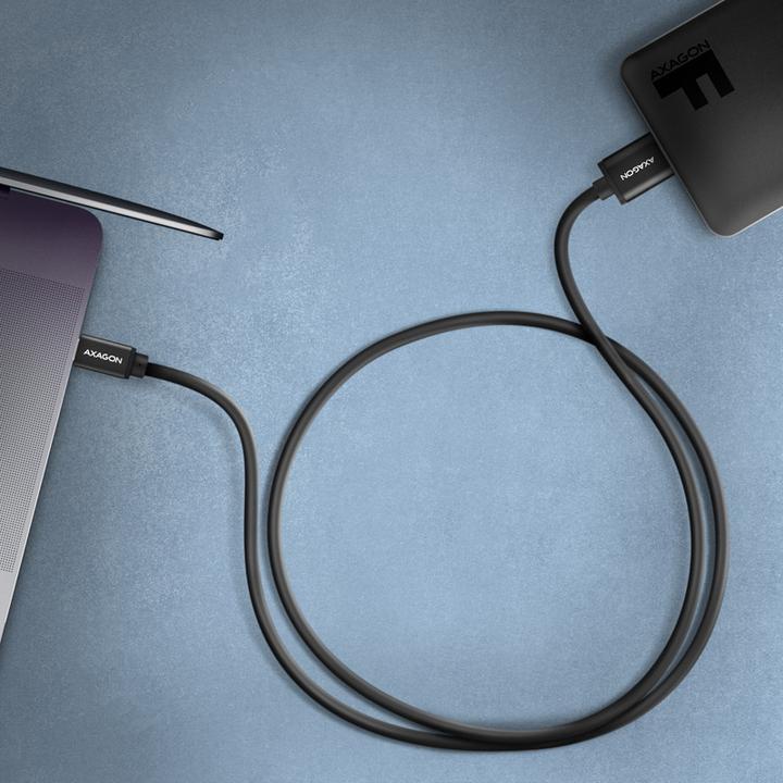 Produktbild Axagon BUMM3-CM10AB Kabel Micro-B USB auf USB-C 3.2 Gen 1 (1 m, USB 3.2 Gen 1, 5 W)