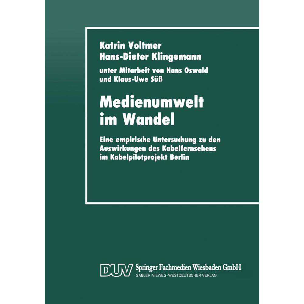 Medienumwelt im Wandel, Fachbücher von Katrin Voltmer
