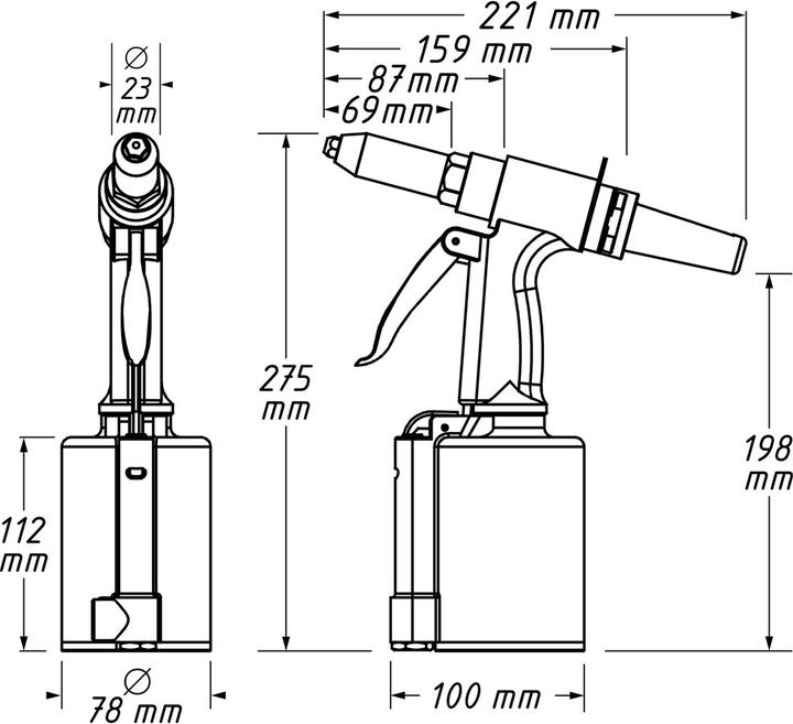 Image du produit HAZET Pistolet pour rivetage aveugle 9037SPC
