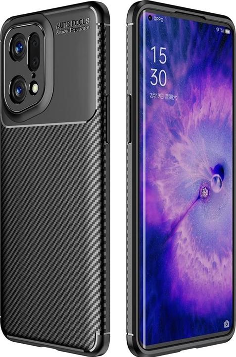 Screenguard Custodia Oppo Find X5 Pro Cover Carbon Design TPU (Oppo Find X5 Pro)