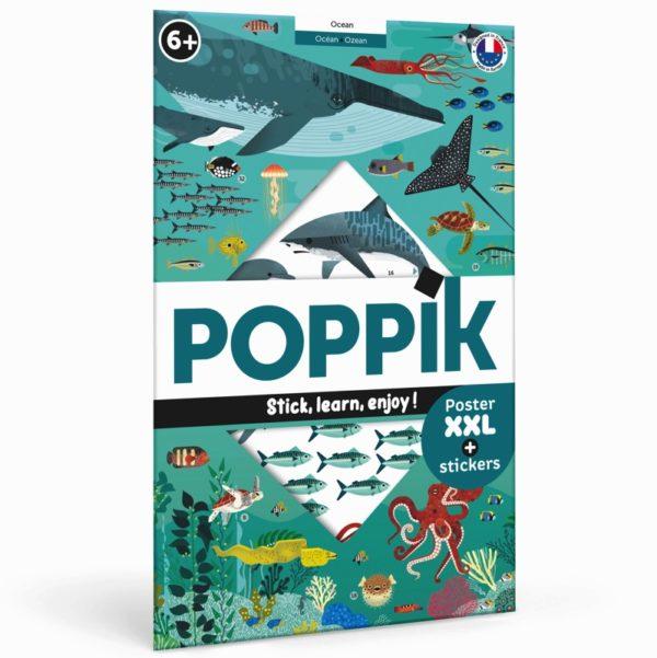Actual product image Poppik Sticker Learning Poster Ocean (59 Sticker)