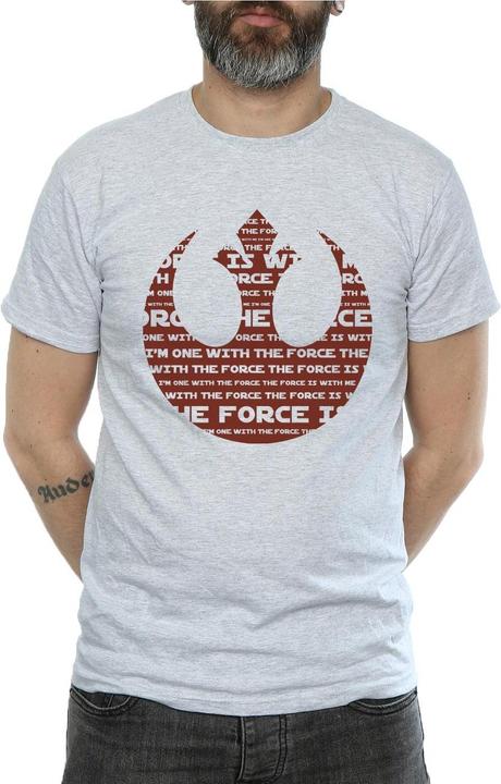 Immagine prodotto Star Wars Rogue One I'm One With The Force Alliance Emblem Red Maglietta Uomo (XL)