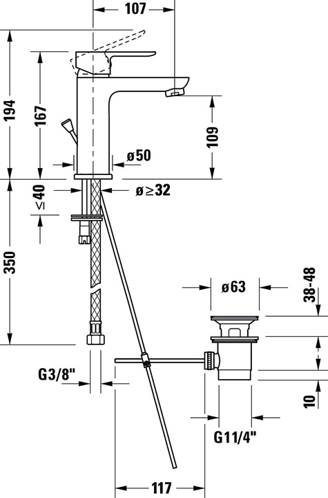 Actual product image Duravit Single-lever washbasin mixer