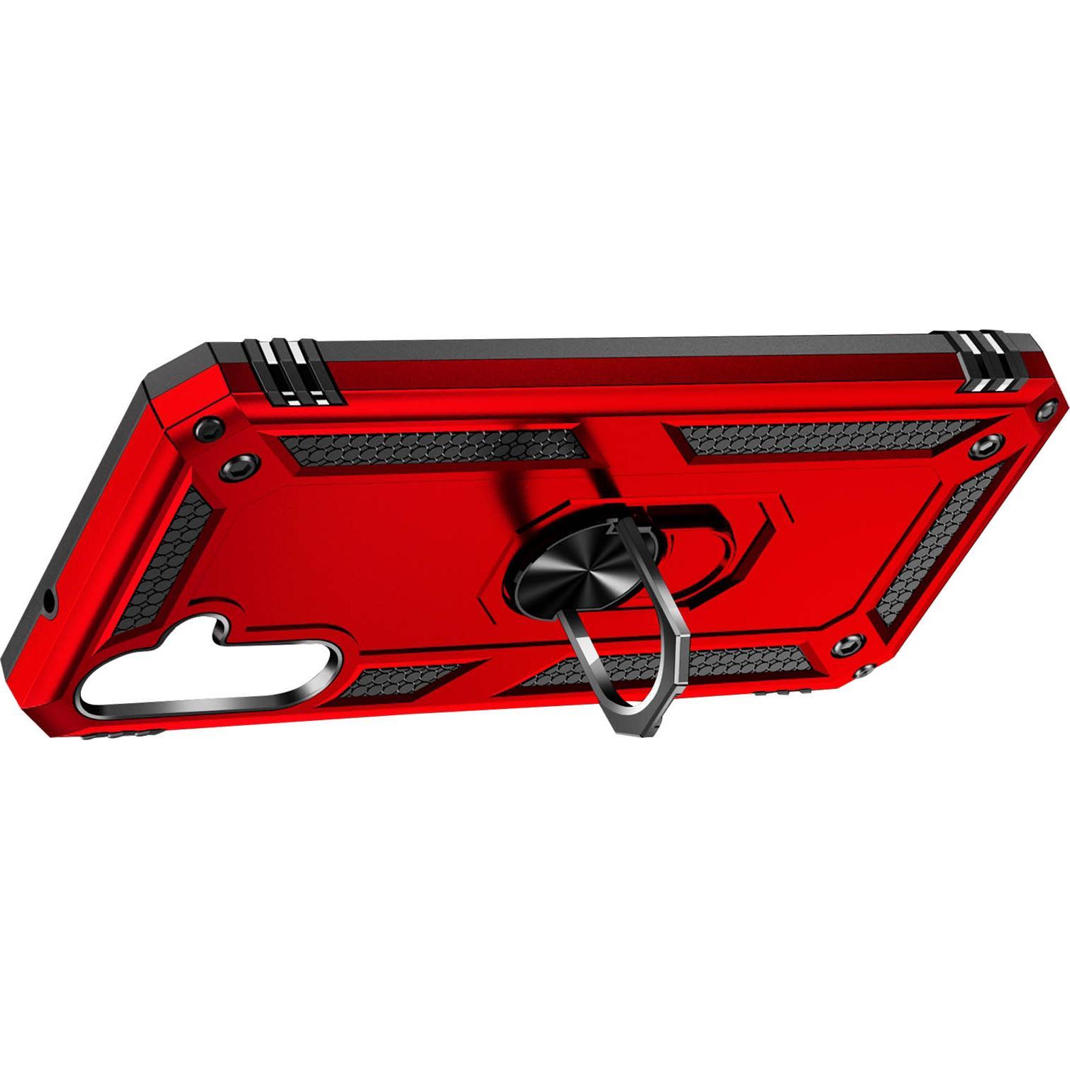 Thumbnail - Avizar Stossfeste Handyhülle mit Ring Series (Samsung Galaxy A54 5G), Smartphone Hülle, Rot