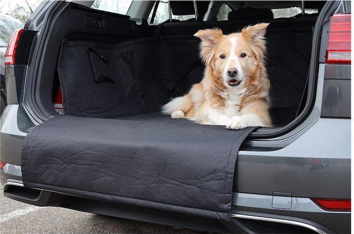 Immagine prodotto Flamingo Copri bagagliaio per auto 160x121cm (Cane, Chiusura di sicurezza, Lavabile in lavatrice)