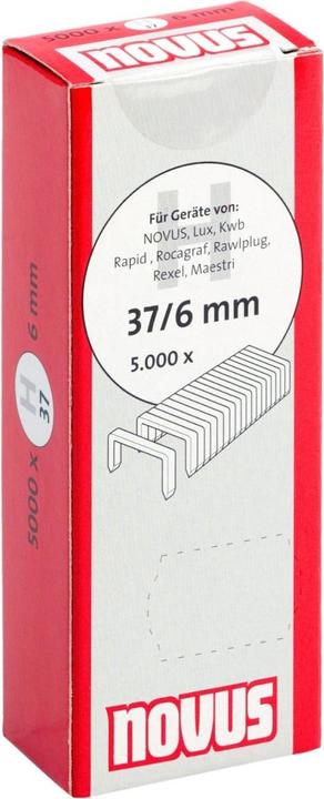 Produktbild Novus Feindrahtklammern 37/6 hart