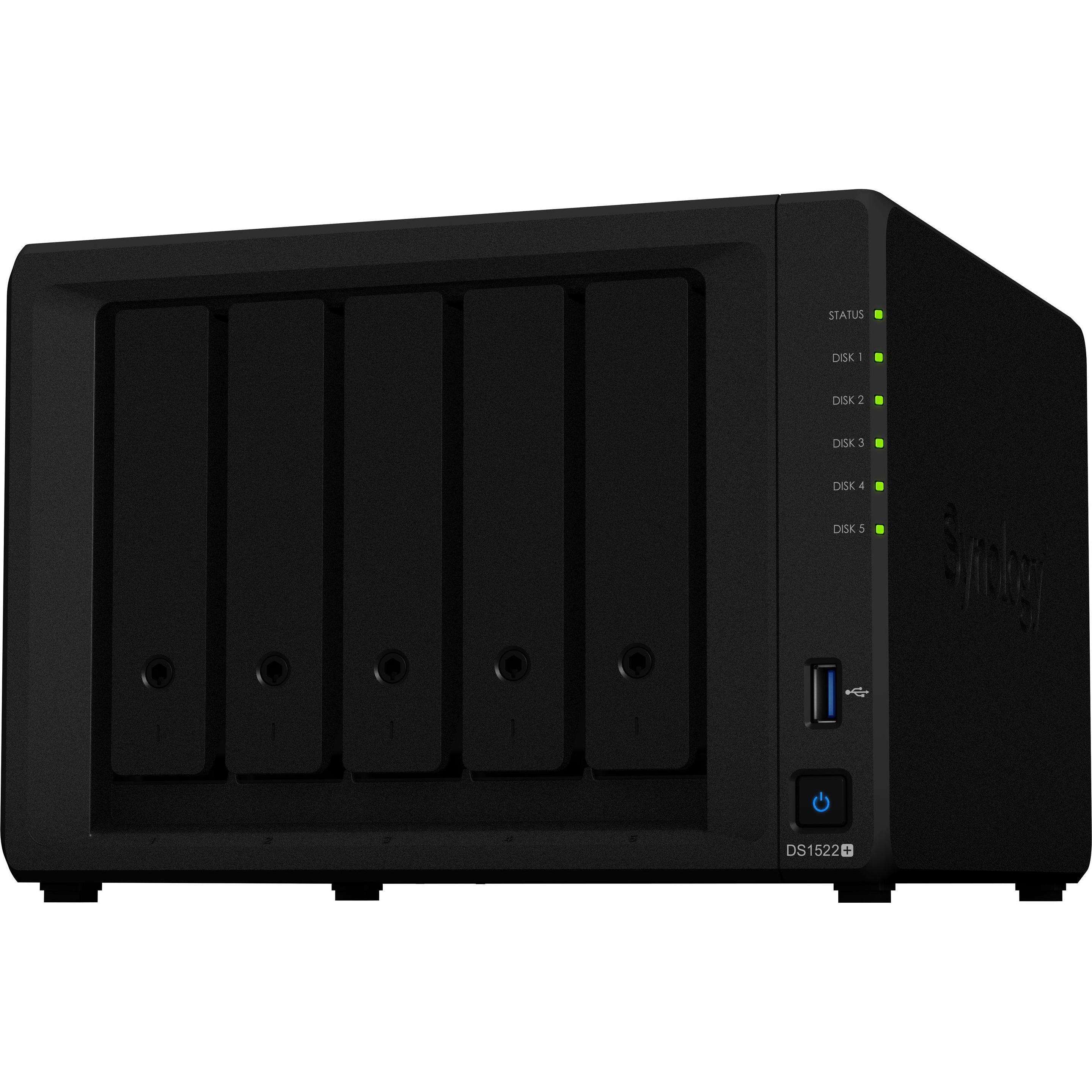 Synology DS1522+ (0 TB), NAS, Schwarz