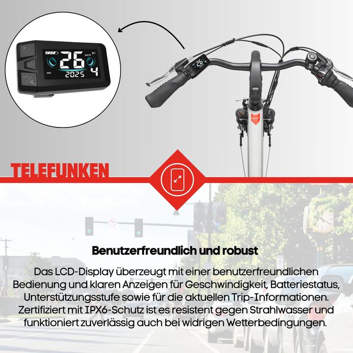 Actual product image Telefunken City E-Bike Damen RC826 28 Zoll Frontmotor 7-Gang Kettenschaltung