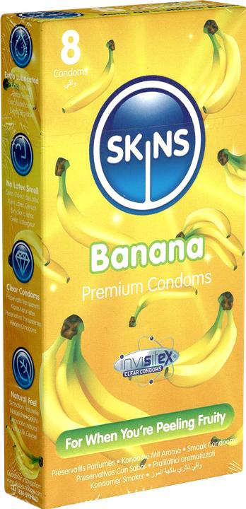 Produktbild Skins Bangin' Banana» 12 Kondome mit feinem Bananenaroma - ohne Latexgeruch (12 Stk.)