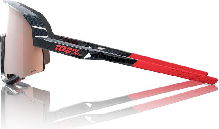 Produktbild 100% Slendale - Gloss Crabon Fiber - HiPPER Crimson-Silver L (Gloss Carbon Fiber, HiPER Crimson-Silver Lens)