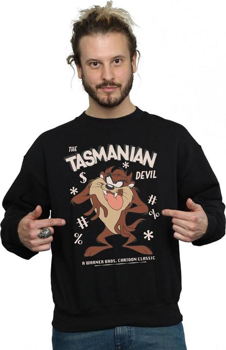 Actual product image Looney Tunes Mens Tasmanian Devil Vintage Cotton Sweatshirt (L)