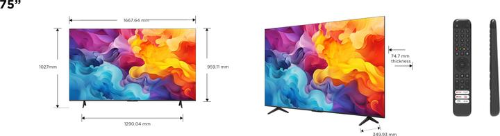 Actual product image TCL 75P655 (75", LED, 4K, 2024)