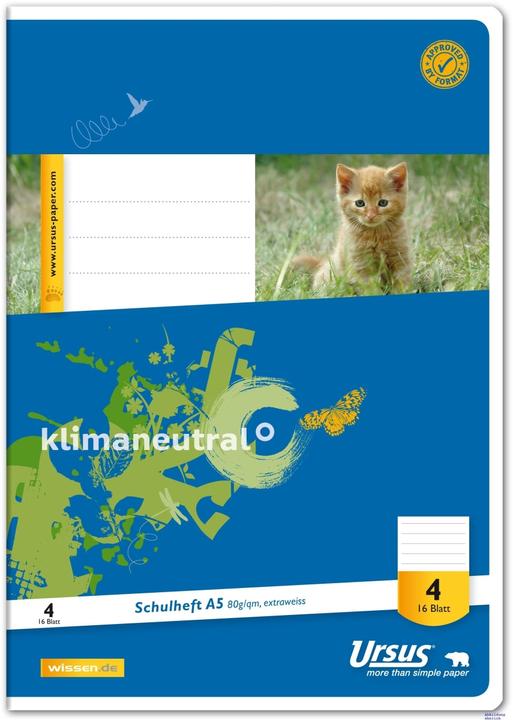Actual product image Staufen 10 ® exercise books ruled 4 DIN A5 without margin, 16 sheets (A5, Lined, No binding)