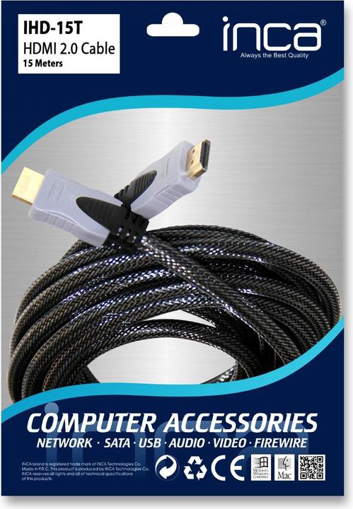 Actual product image Inca HDMI cable IHD-15T 2.0 connection cable (15 m, HDMI, 2.0)