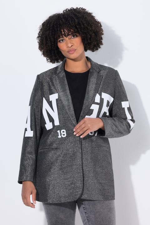 Image du produit Angel of Style Blazer coupe Straight Fit, tissu scintillant, applications lettres de l'alphabet (50)