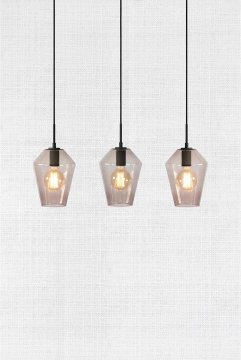 Image du produit Markslöjd Suspension Retro, 3 x E27, max. 60W, noir/smoke (E27)