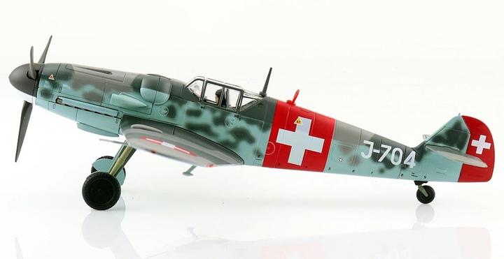 Image du produit Hobby Master Messerschmitt BF 109G-6, ÉCHELLE 1:48, J-704 Fliegerkompanie 7 Swiss Air Force. Me