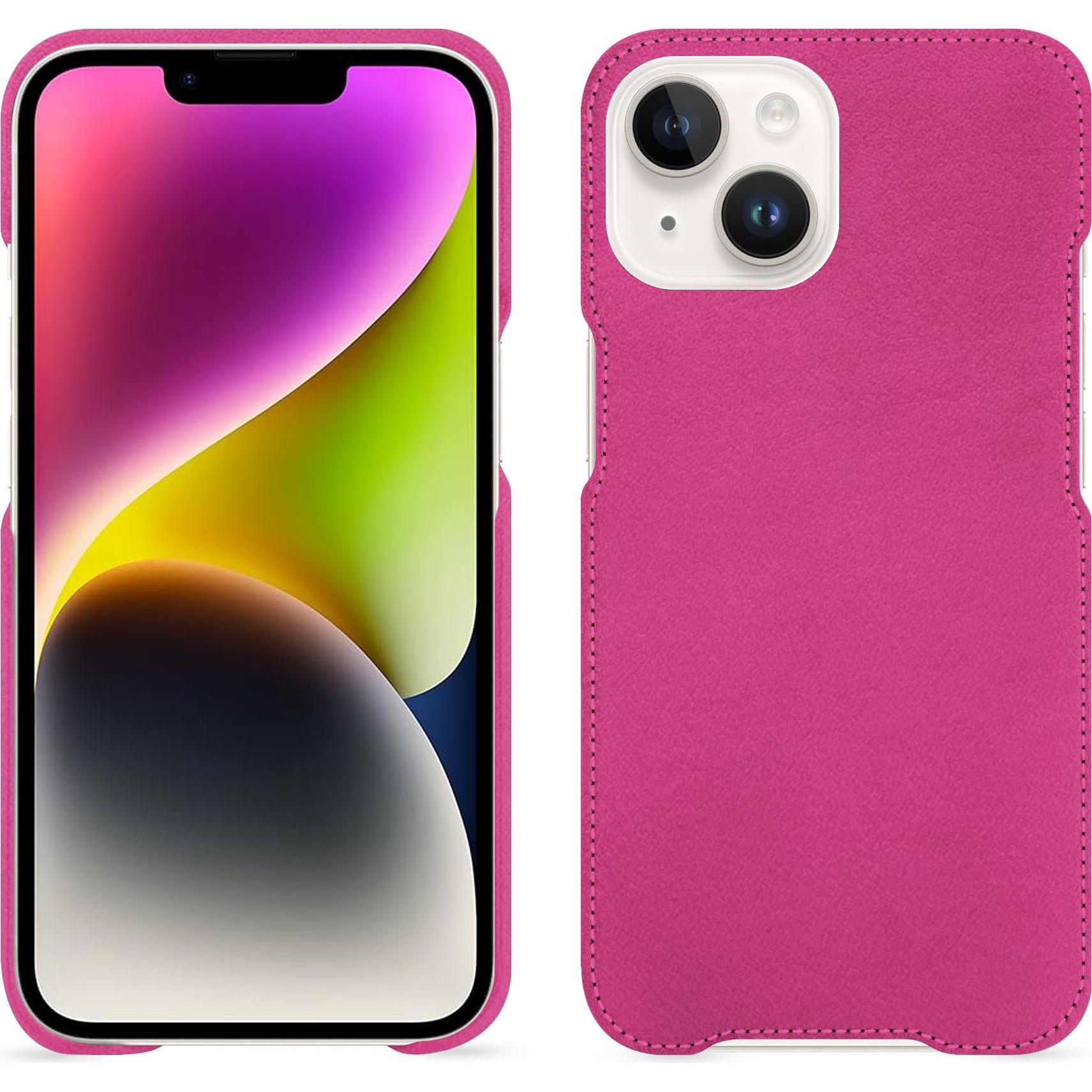 Noreve Lederschutzhülle (Apple iPhone 15 Plus), Smartphone Hülle, Rosa