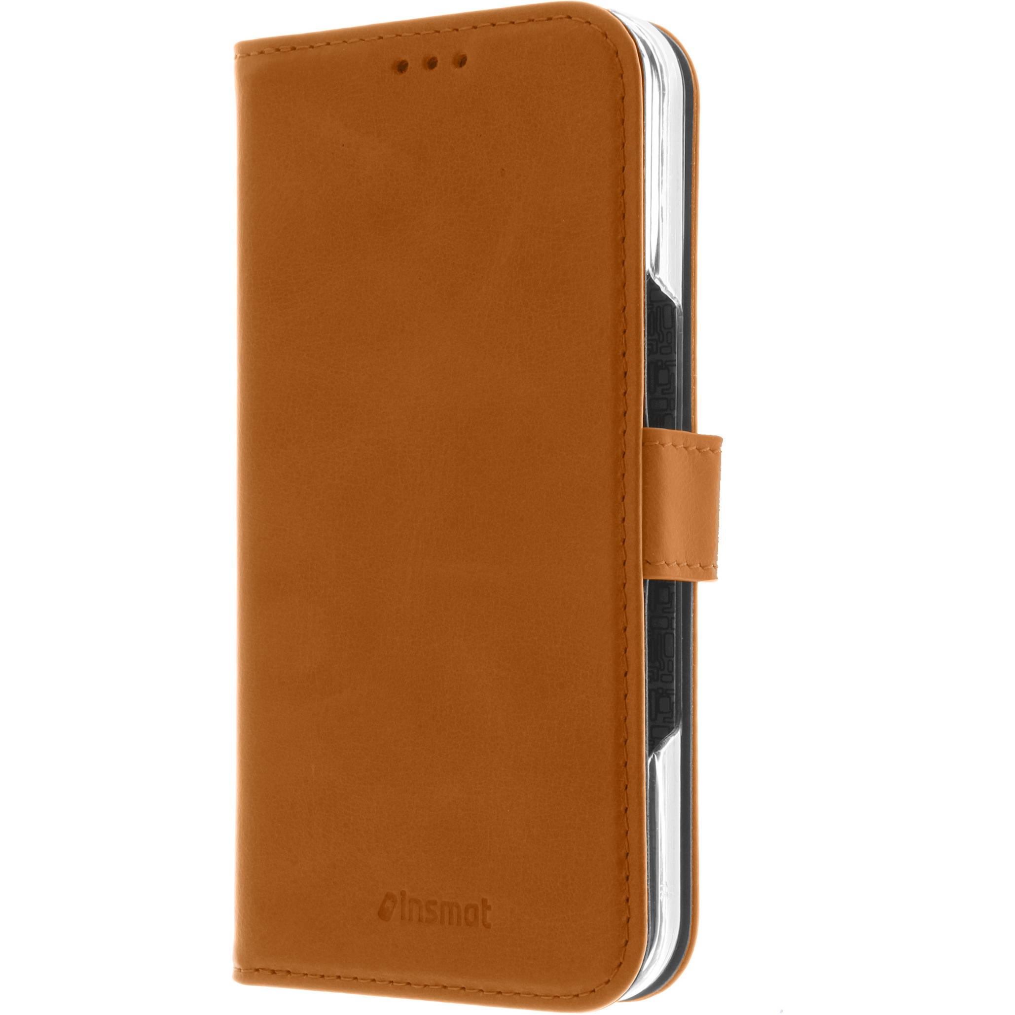 Thumbnail - Insmat Premium Flipcase Iphone 16 Brown (Apple iPhone 16), Smartphone Hülle, Braun