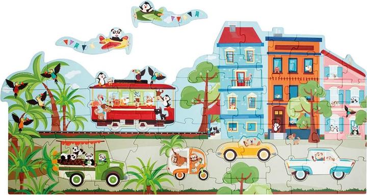Produktbild Scratch 2in1 Bodenpuzzle Unterwegs (80 Teile)